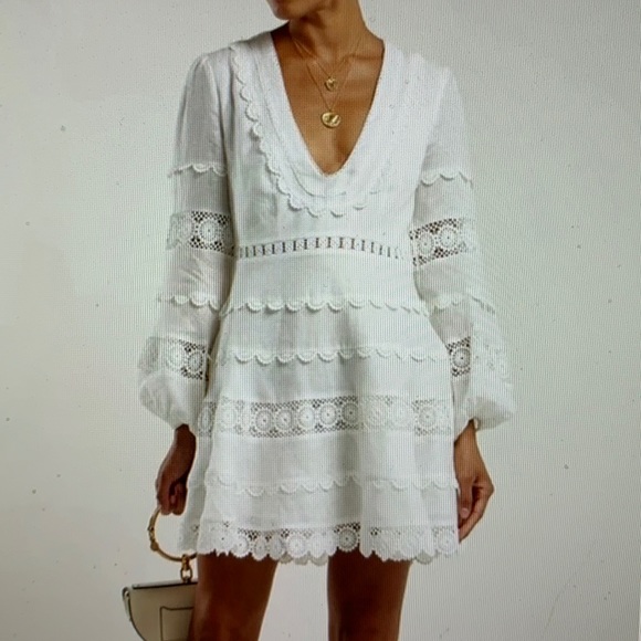 AQUA Bloomingdale’s Castile Plunge Dress - Picture 5 of 10